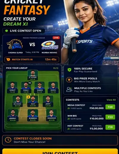 Vegas11ipl (vegas11 ipl) fantasy cricket & matchday visual 3